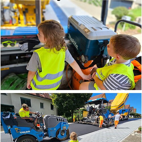 👷👦🏼🧒🏼 Unsere kleinen “Nachwuchs-Ingenieure” durften beim Deckbelagseinbau live dabei sein - mit viel Neugier und noch...