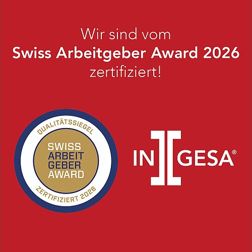 Wir sind stolz! 🏆

Unser Unternehmen wurde vom Swiss Arbeitgeber Award 2026 zertifiziert! Die Zertifizierung basiert auf...